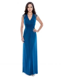 Decode 1.8 - Cap Sleeves V Neck Long Dress 183233 Formal Gowns