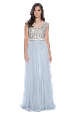 Formal Gowns Decode 1.8 - Embellished Illusion Bateau Neck Dress 182892
