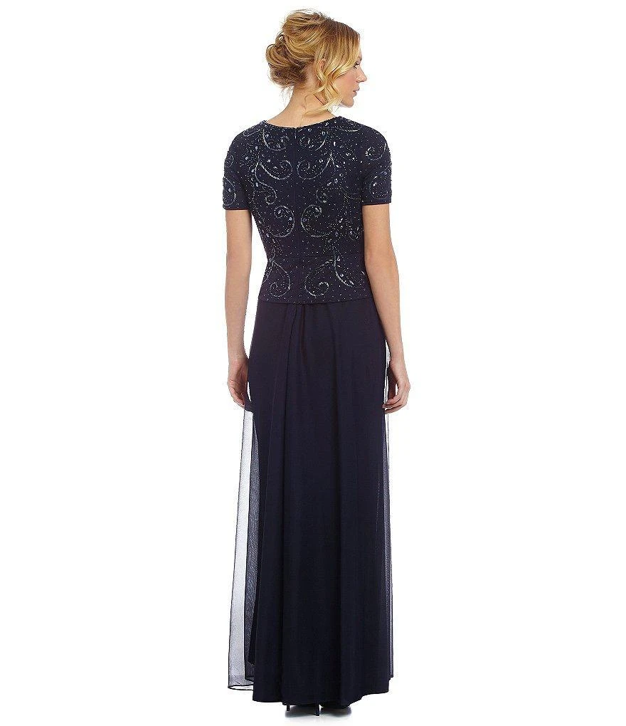 Decode 1.8 - Embellished Short Sleeve Gown 182820 4 Decode 1.8 - Embellished Short Sleeve Gown 182820