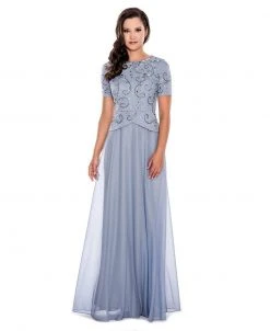 Decode 1.8 - Embellished Short Sleeve Gown 182820 10 Decode 1.8 - Embellished Short Sleeve Gown 182820