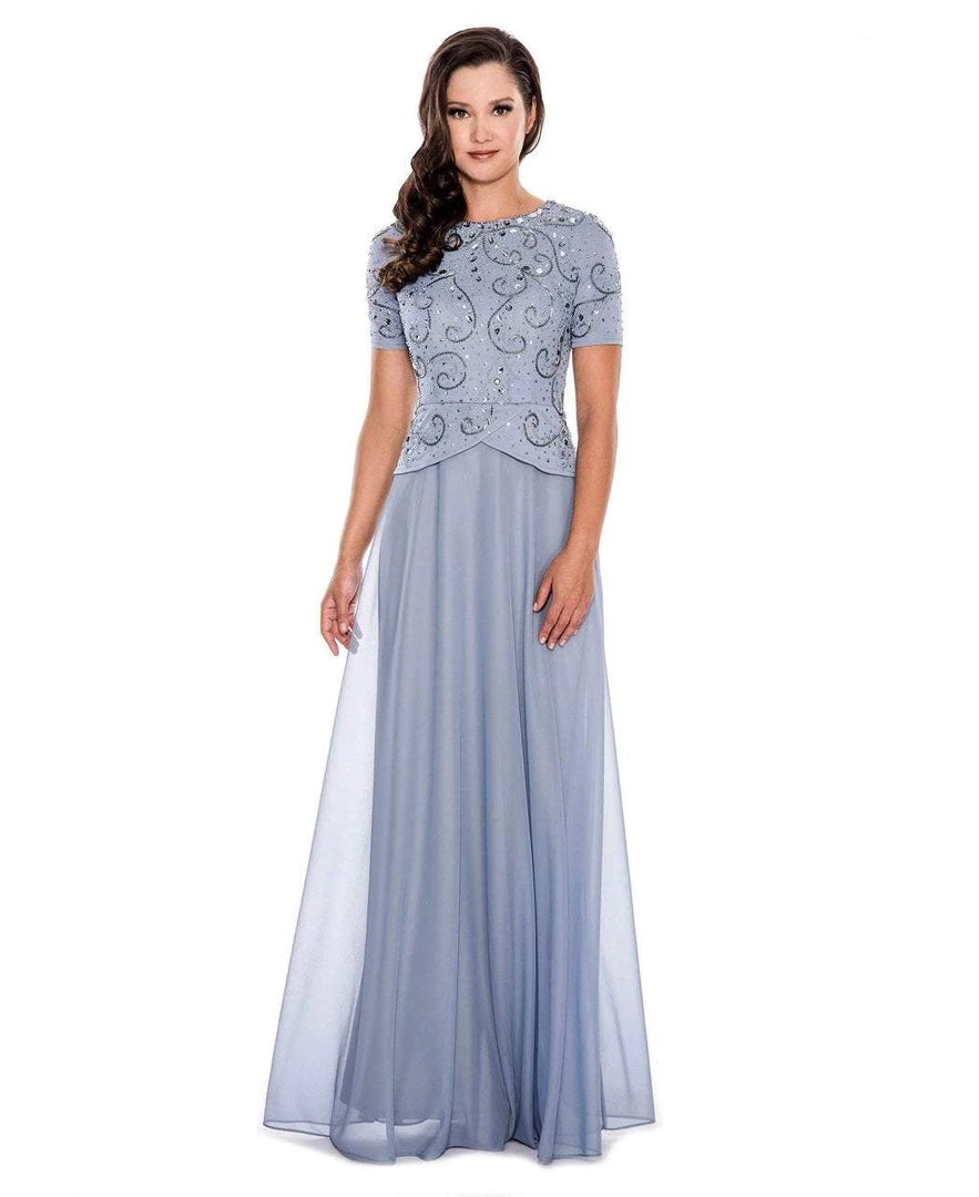 Decode 1.8 - Embellished Short Sleeve Gown 182820 6 Decode 1.8 - Embellished Short Sleeve Gown 182820