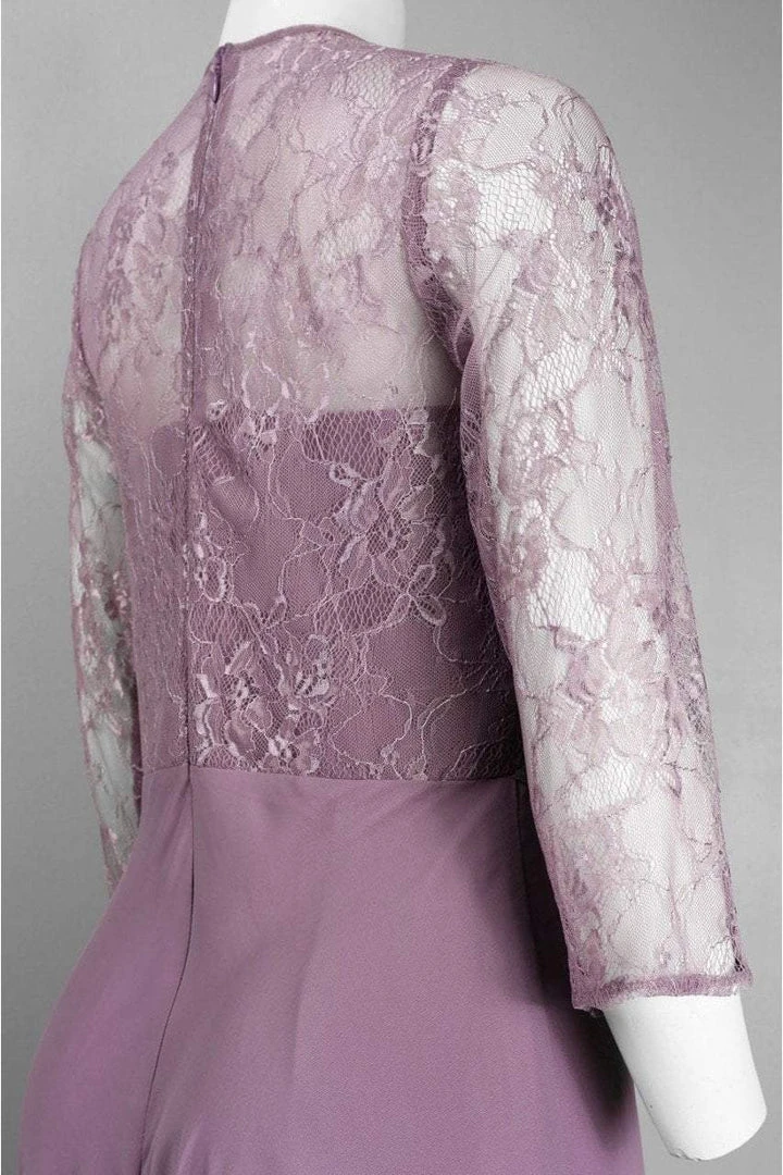 Decode 1.8 - Embellished V-Neck Chiffon A-line Dress 182581 5 Decode 1.8 - Embellished V-Neck Chiffon A-line Dress 182581