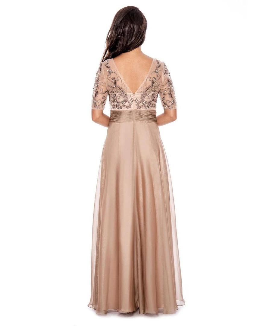 Decode 1.8 - Embroidered Short Sleeve V-Neck Dress 182598 4 Decode 1.8 - Embroidered Short Sleeve V-Neck Dress 182598