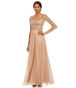 Decode 1.8 - Embroidered Short Sleeve V-Neck Dress 182598 7 Decode 1.8 - Embroidered Short Sleeve V-Neck Dress 182598