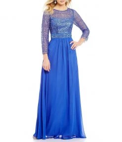 Decode 1.8 - Jewel Neckline Chiffon Long Dress 182734 Formal Gowns
