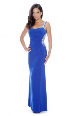 Decode 1.8 - Rhinestone Embellished One Shoulder Strap Gown 182507 Formal Gowns