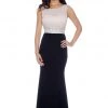 Formal Gowns Decode 1.8 - Rhinestones Beaded Top Two-Toned Evening Dress 182928