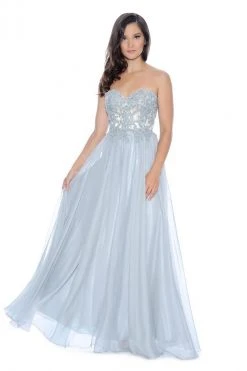 Formal Gowns Decode 1.8 - Strapless Lace Bodies A-Line Gown 182889