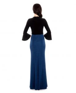Decode 1.8 - V Neck Quarter Length Long Dress 183812