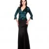 Mother Of The Bride Decode 1.8 - V Neck Quarter Length Sleeves Long Dress 183781