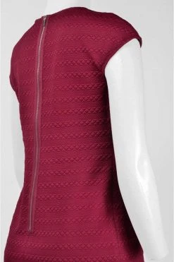 Donna Morgan - D3875M Cap Sleeve Knit Sheath Dress Cocktail Dresses