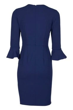 Donna Morgan - D3884M Flounce Sleeve Sheath Cocktail Dress Cocktail Dresses
