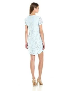 Cocktail Dresses Donna Morgan - D4924M Short Sleeve Floral Lace Mini Dress