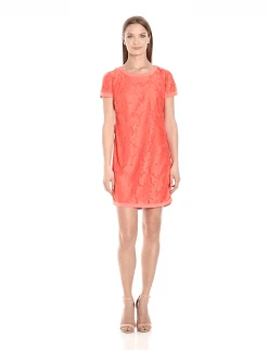 Cocktail Dresses Donna Morgan - D4924M Short Sleeve Floral Lace Mini Dress 12 Cocktail Dresses Donna Morgan - D4924M Short Sleeve Floral Lace Mini Dress