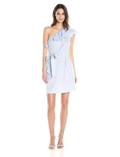 Donna Morgan - D5239M Ruffled Asymmetric A-line Dress