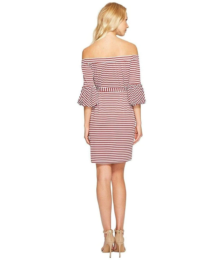 Cocktail Dresses Donna Morgan - D5259M Striped Off Shoulder Bell Sleeve Dress 5 Cocktail Dresses Donna Morgan - D5259M Striped Off Shoulder Bell Sleeve Dress