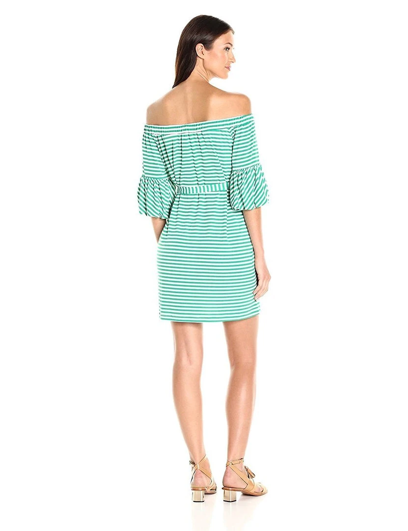 Cocktail Dresses Donna Morgan - D5259M Striped Off Shoulder Bell Sleeve Dress 8 Cocktail Dresses Donna Morgan - D5259M Striped Off Shoulder Bell Sleeve Dress