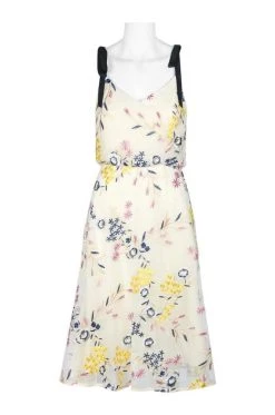 Cocktail Dresses Donna Morgan - D5845M Embroidered V-neck A-line Dress 9 Cocktail Dresses Donna Morgan - D5845M Embroidered V-neck A-line Dress