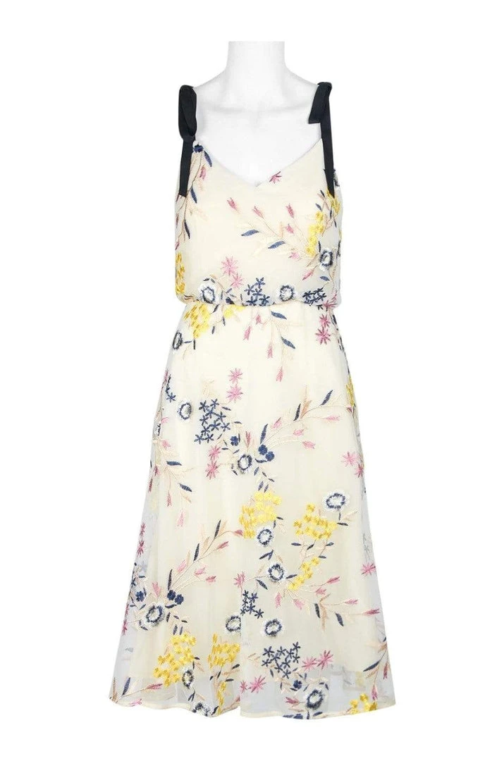 Cocktail Dresses Donna Morgan - D5845M Embroidered V-neck A-line Dress 5 Cocktail Dresses Donna Morgan - D5845M Embroidered V-neck A-line Dress