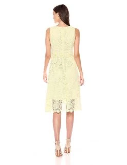 Cocktail Dresses Donna Morgan - D5970M V Neck Sleeveless Floral Crochet Lace Dress