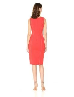 Cocktail Dresses Donna Morgan - D6010M V-neck Stretch Crepe Sheath Dress 8 Cocktail Dresses Donna Morgan - D6010M V-neck Stretch Crepe Sheath Dress