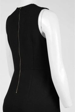 Donna Morgan - D9019M Illusion Crepe Sheath Dress 9 Donna Morgan - D9019M Illusion Crepe Sheath Dress