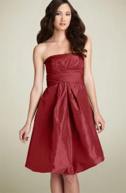 Donna Ricco - 8056879M Strapless Silk Bubble Dress Cocktail Dresses