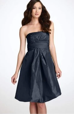 Donna Ricco - 8056879M Strapless Silk Bubble Dress Cocktail Dresses