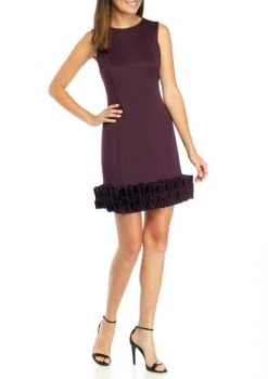 Donna Ricco - DR50182 Sleeveless Ruffle Hem Cocktail Dress Cocktail Dresses