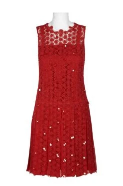 Cocktail Dresses Elie Tahari - E41VA607 Embellished Crochet A-line Dress 9 Cocktail Dresses Elie Tahari - E41VA607 Embellished Crochet A-line Dress