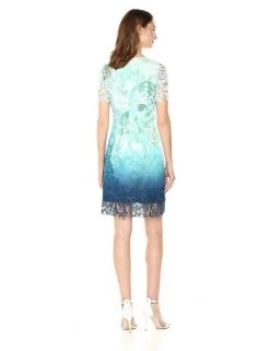 Elie Tahari - E507P607 Floral Lace Jewel Neck Sheath Dress 9 Elie Tahari - E507P607 Floral Lace Jewel Neck Sheath Dress