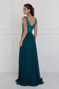 Elizabeth K - Bead Embroidered A-Line Evening Gown GL1567 - 1 Pc Teal In Size S Available 7 Elizabeth K - Bead Embroidered A-Line Evening Gown GL1567 - 1 Pc Teal In Size S Available