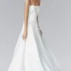 Formal Gowns Elizabeth K Bridal - GL2077 Bead Embellished Strapless Bridal Dress