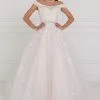 Elizabeth K Bridal Jewel Adorned Off Shoulder Trailing Paneled Gown GL1589 - 1 Pc. Ivory/Champagne In Size Small Available Formal Gowns 1 Elizabeth K Bridal Jewel Adorned Off Shoulder Trailing Paneled Gown GL1589 - 1 Pc. Ivory/Champagne In Size Small Available Formal Gowns