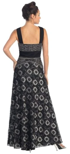 Formal Gowns Elizabeth K - GL1002 Daisy Printed Embellished Sweetheart Dress