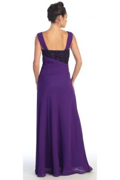 Formal Gowns Elizabeth K - GL1004 Lace Embellished Sweetheart Chiffon Dress