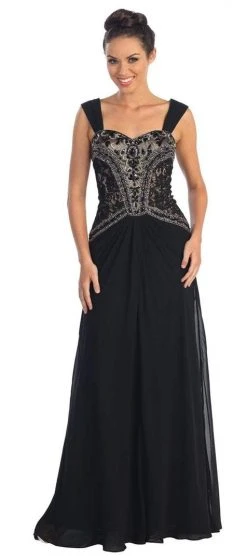 Formal Gowns Elizabeth K - GL1005 Intricate Beaded Sweetheart A-Line Gown