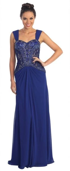 Formal Gowns Elizabeth K - GL1005 Intricate Beaded Sweetheart A-Line Gown