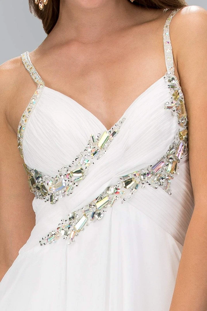 Elizabeth K - GL1031 Bejeweled Ruched Sweetheart Chiffon Dress Formal Gowns 7 Elizabeth K - GL1031 Bejeweled Ruched Sweetheart Chiffon Dress Formal Gowns