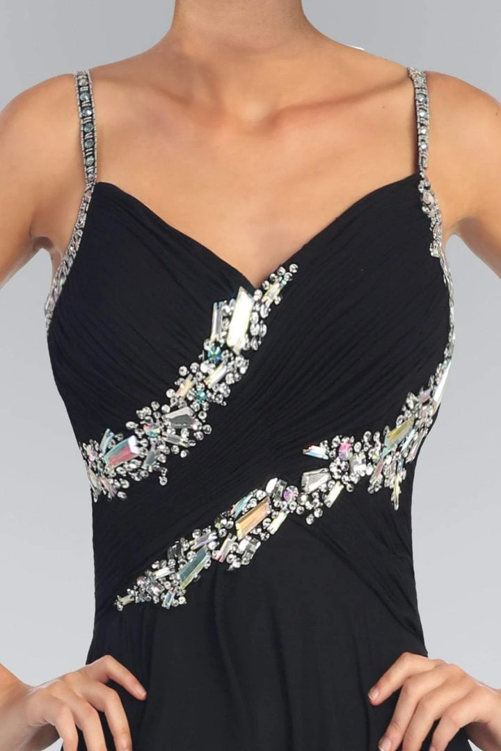 Elizabeth K - GL1031 Bejeweled Ruched Sweetheart Chiffon Dress Formal Gowns 4 Elizabeth K - GL1031 Bejeweled Ruched Sweetheart Chiffon Dress Formal Gowns