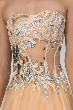 Elizabeth K - GL1045 Strapless Embellished Long Gown Formal Gowns 8 Elizabeth K - GL1045 Strapless Embellished Long Gown Formal Gowns