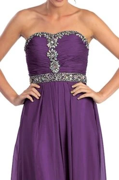 Formal Gowns Elizabeth K - GL1058 Shirred Chiffon Sweetheart A-Line Gown