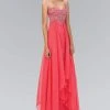 Formal Gowns Elizabeth K - GL1061 Medallion Accented Sweetheart Chiffon Gown 1 Formal Gowns Elizabeth K - GL1061 Medallion Accented Sweetheart Chiffon Gown
