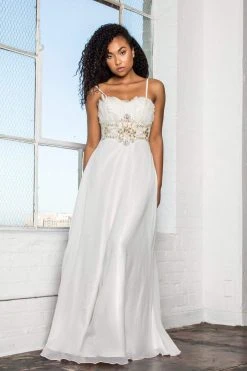 Elizabeth K - GL1071 Sleeveless Embellished Long Dress