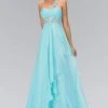 Formal Gowns Elizabeth K - GL1084 One Shoulder Strap Ruched Sweetheart Dress
