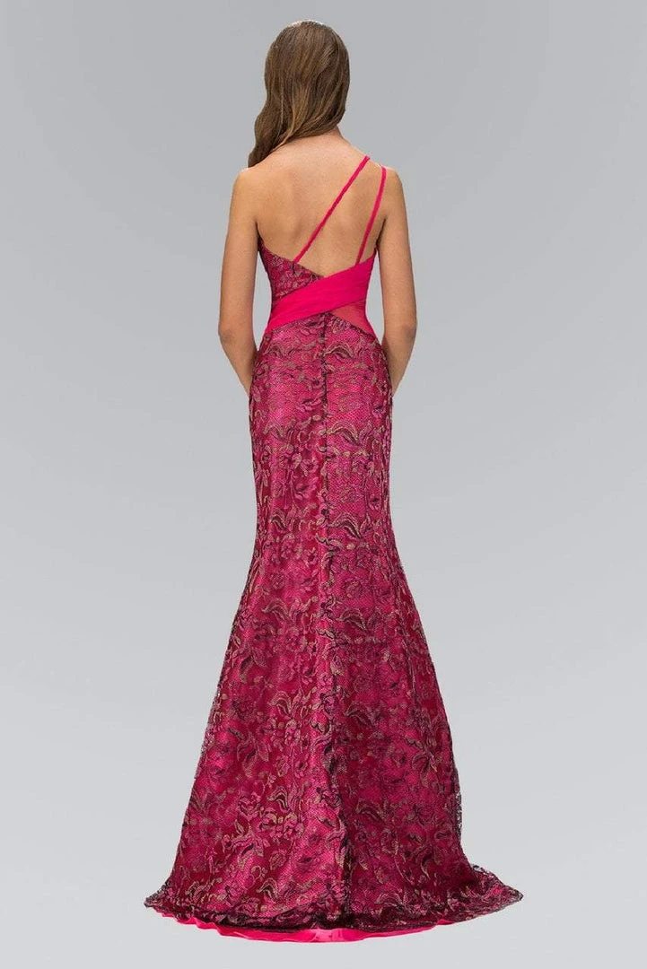 Formal Gowns Elizabeth K - GL1095 Embellished Asymmetrical Neck Trumpet Dress 4 Formal Gowns Elizabeth K - GL1095 Embellished Asymmetrical Neck Trumpet Dress