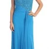 Formal Gowns Elizabeth K - GL1100 Beaded Illusion Bateau Neck Chiffon Dress