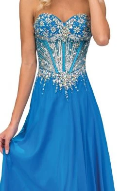 Elizabeth K - GL1132 Strapless Embellished Long Dress 8 Elizabeth K - GL1132 Strapless Embellished Long Dress