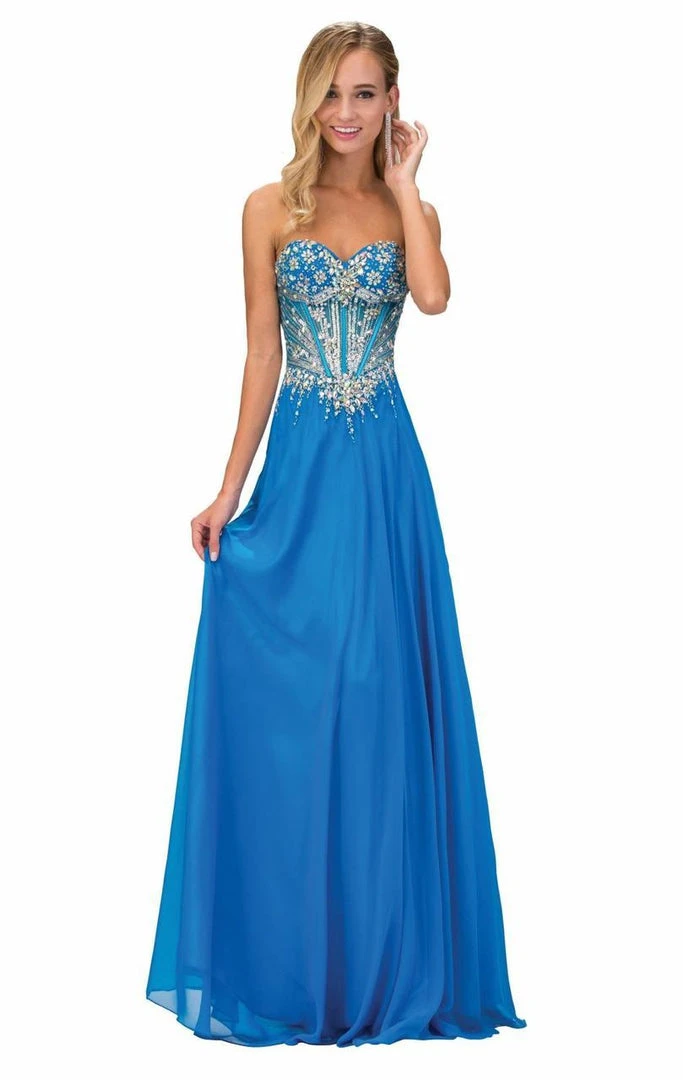 Elizabeth K - GL1132 Strapless Embellished Long Dress 3 Elizabeth K - GL1132 Strapless Embellished Long Dress