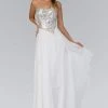 Elizabeth K - GL1149 Jeweled Strapless Chiffon A-Line Gown 1 Elizabeth K - GL1149 Jeweled Strapless Chiffon A-Line Gown